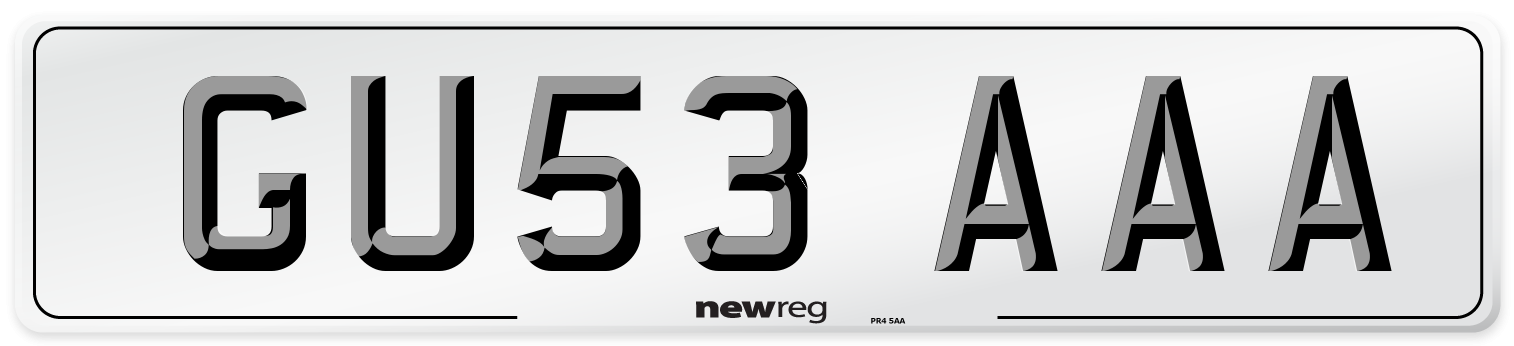 GU53 AAA Number Plate from New Reg